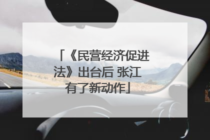 《民营经济促进法》出台后 张江有了新动作