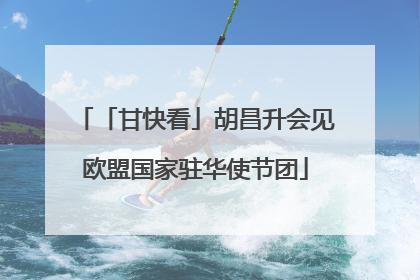 「甘快看」胡昌升会见欧盟国家驻华使节团