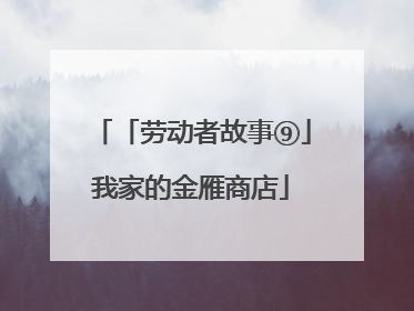 「劳动者故事⑨」我家的金雁商店