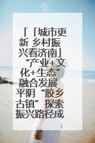 「城市更新 乡村振兴看济南」“产业+文化+生态”融合发展 平阴“胶乡古镇”探索振兴路径成效显著
