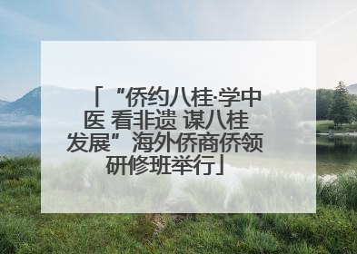 “侨约八桂·学中医 看非遗 谋八桂发展”海外侨商侨领研修班举行