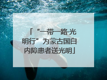 “一带一路·光明行”为蒙古国白内障患者送光明