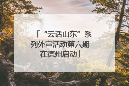 “云话山东”系列外宣活动第六期在德州启动