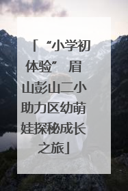 “小学初体验” 眉山彭山二小助力区幼萌娃探秘成长之旅