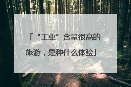 “工业”含量很高的旅游，是种什么体验