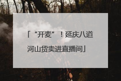 “开麦”！延庆八道河山货卖进直播间