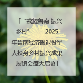 “戎耀鲁南 振兴乡村”——2025年鲁南经济圈退役军人投身乡村振兴成果展销会盛大启幕