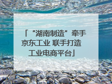 “湖南制造”牵手京东工业 联手打造工业电商平台