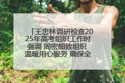 王忠林调研检查2025年高考组织工作时强调 周密细致组织 温暖用心服务 确保全省高考安全有序顺利