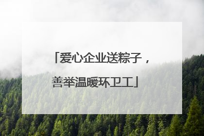 爱心企业送粽子，善举温暖环卫工