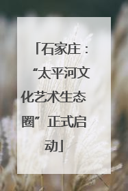 石家庄：“太平河文化艺术生态圈”正式启动