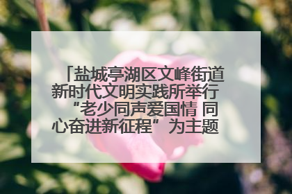盐城亭湖区文峰街道新时代文明实践所举行“老少同声爱国情 同心奋进新征程”为主题的红色文化活动