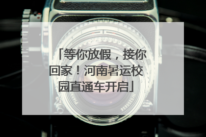 等你放假，接你回家！河南暑运校园直通车开启