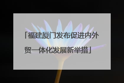 福建厦门发布促进内外贸一体化发展新举措