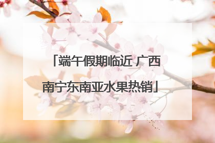 端午假期临近 广西南宁东南亚水果热销