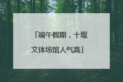 端午假期，十堰文体场馆人气高