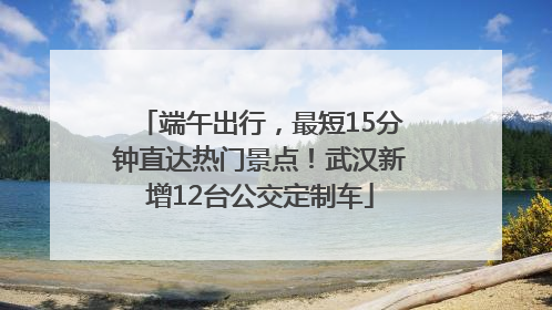 端午出行，最短15分钟直达热门景点！武汉新增12台公交定制车