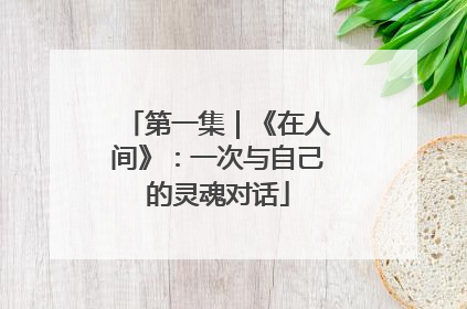 第一集｜《在人间》：一次与自己的灵魂对话