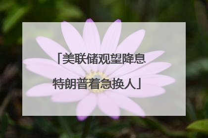 美联储观望降息 特朗普着急换人