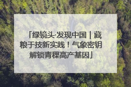 绿镜头·发现中国｜藏粮于技新实践！气象密钥解锁青稞高产基因