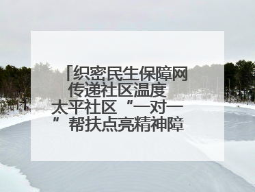 织密民生保障网 传递社区温度 太平社区“一对一”帮扶点亮精神障碍患者希望
