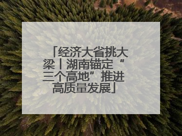 经济大省挑大梁丨湖南锚定“三个高地”推进高质量发展