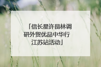 信长星许昆林调研外贸优品中华行江苏站活动