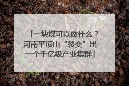 一块煤可以做什么？河南平顶山“裂变”出一个千亿级产业集群