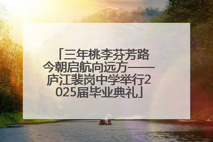 三年桃李芬芳路 今朝启航向远方——庐江裴岗中学举行2025届毕业典礼