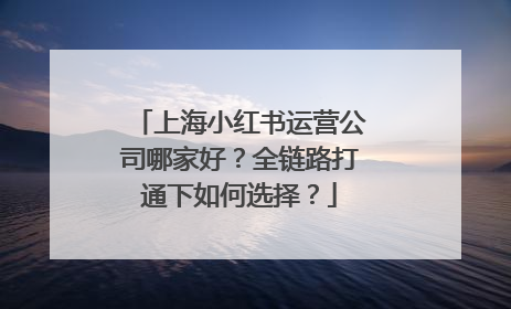 上海小红书运营公司哪家好？全链路打通下如何选择？