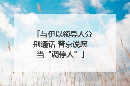 与伊以领导人分别通话 普京说愿当“调停人”