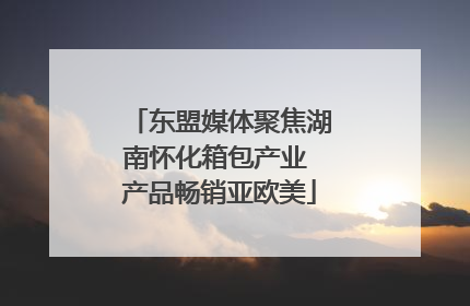 东盟媒体聚焦湖南怀化箱包产业 产品畅销亚欧美