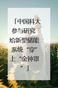 中国科大参与研究 给新型储能系统“穿”上“金钟罩”