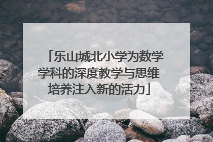 乐山城北小学为数学学科的深度教学与思维培养注入新的活力