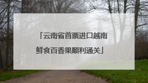 云南省首票进口越南鲜食百香果顺利通关