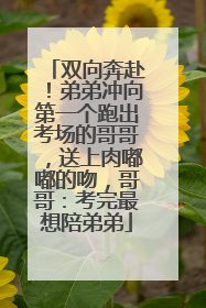 双向奔赴！弟弟冲向第一个跑出考场的哥哥，送上肉嘟嘟的吻，哥哥：考完最想陪弟弟