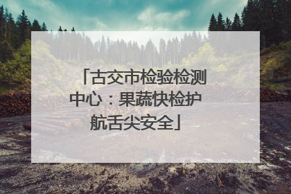 古交市检验检测中心：果蔬快检护航舌尖安全