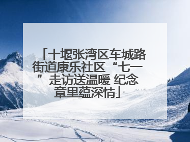 十堰张湾区车城路街道康乐社区“七一”走访送温暖 纪念章里蕴深情