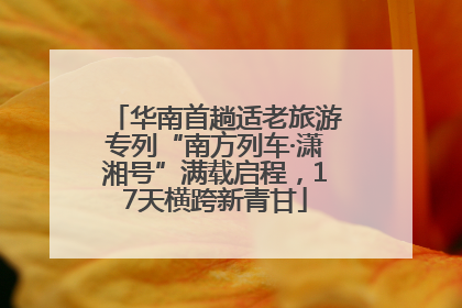 华南首趟适老旅游专列“南方列车·潇湘号”满载启程，17天横跨新青甘