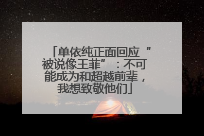 单依纯正面回应“被说像王菲”：不可能成为和超越前辈，我想致敬他们
