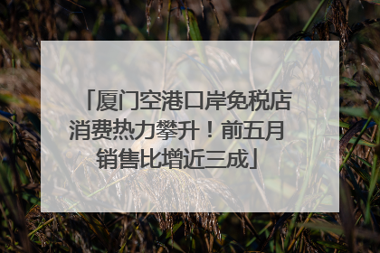 厦门空港口岸免税店消费热力攀升！前五月销售比增近三成
