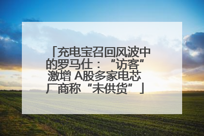 充电宝召回风波中的罗马仕：“访客”激增 A股多家电芯厂商称“未供货”
