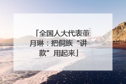 全国人大代表董月琳：把侗族“讲款”用起来