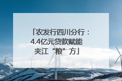 农发行四川分行：4.4亿元贷款赋能夹江“粮”方
