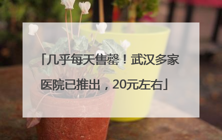 几乎每天售罄！武汉多家医院已推出，20元左右