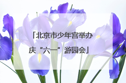 北京市少年宫举办庆“六一”游园会
