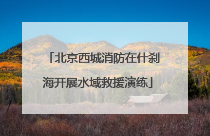 北京西城消防在什刹海开展水域救援演练