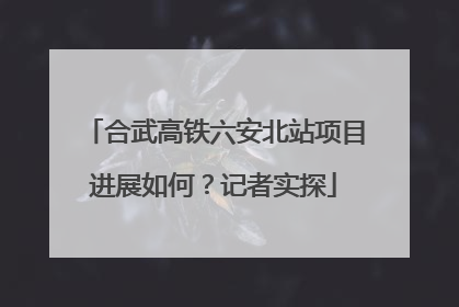 合武高铁六安北站项目进展如何？记者实探