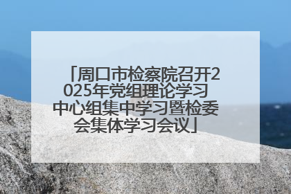 周口市检察院召开2025年党组理论学习中心组集中学习暨检委会集体学习会议