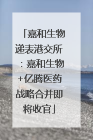 嘉和生物递表港交所：嘉和生物+亿腾医药战略合并即将收官